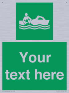 Custom sign safe condition Rescue boat